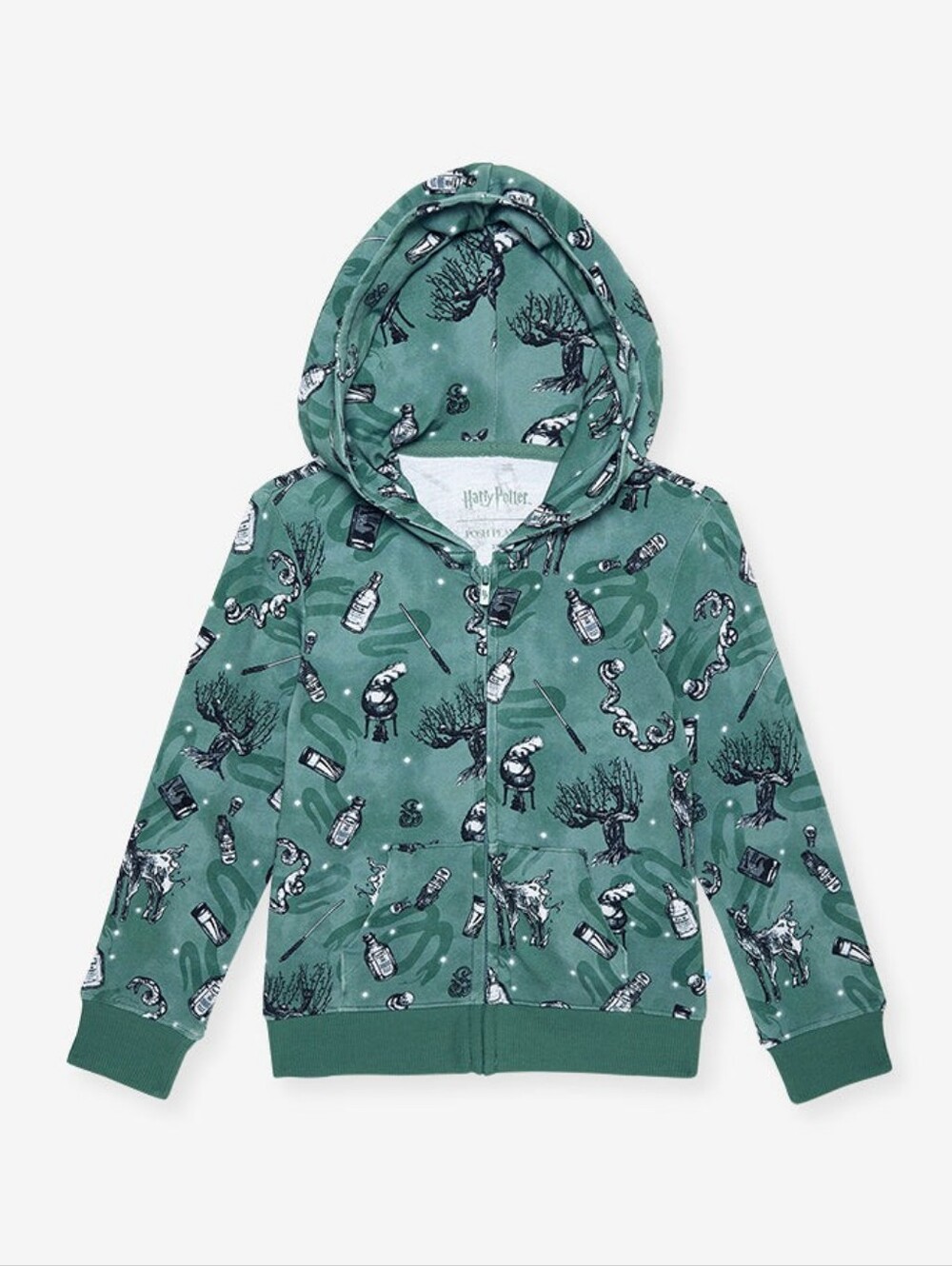 Posh Peanut Harry Potter Teal Green French Terry Hooded Zip-Up